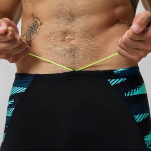 Endurance+ Max Splice-Aquashorts Schwarz/Gelb für Herren