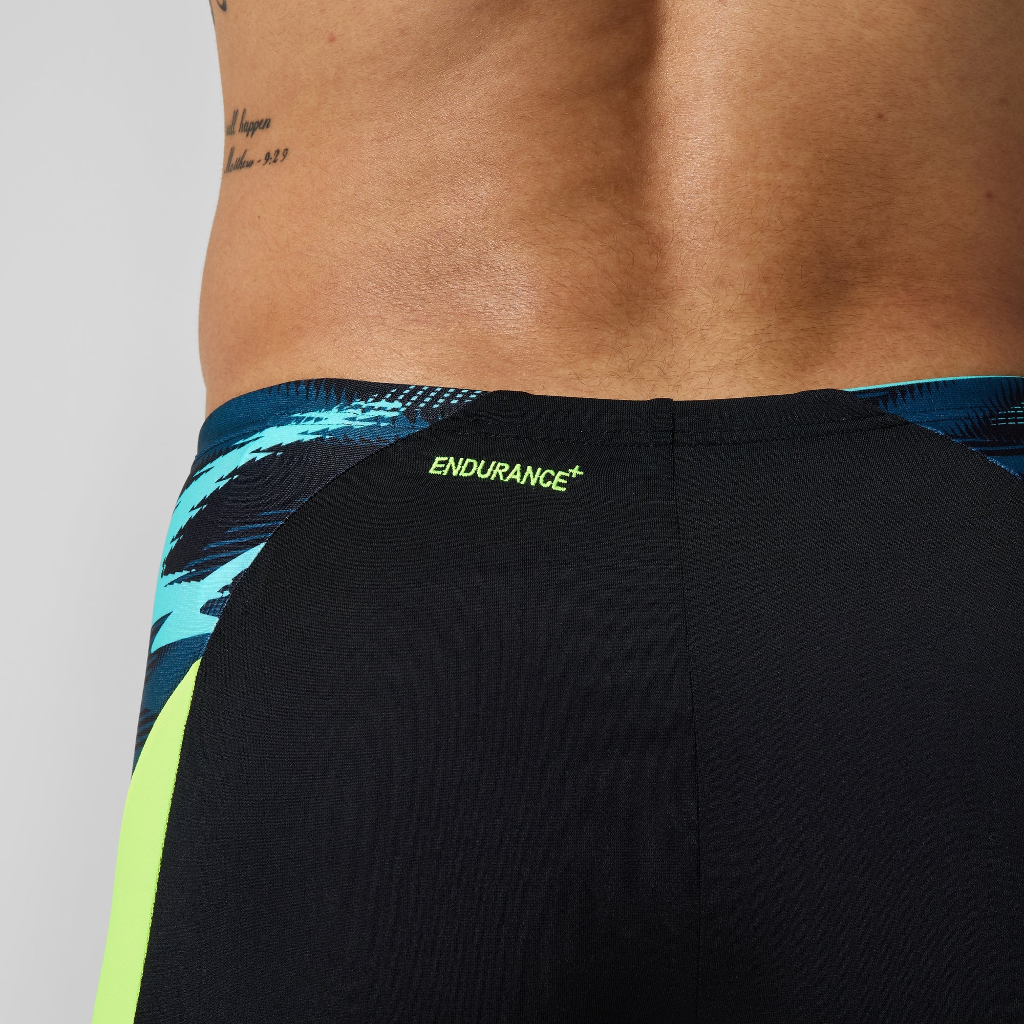 Men's Endurance+ Max Splice Square Leg Black/Green | Speedo USA