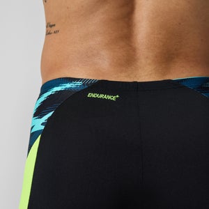 Endurance+ Max Splice-Aquashorts Schwarz/Gelb für Herren