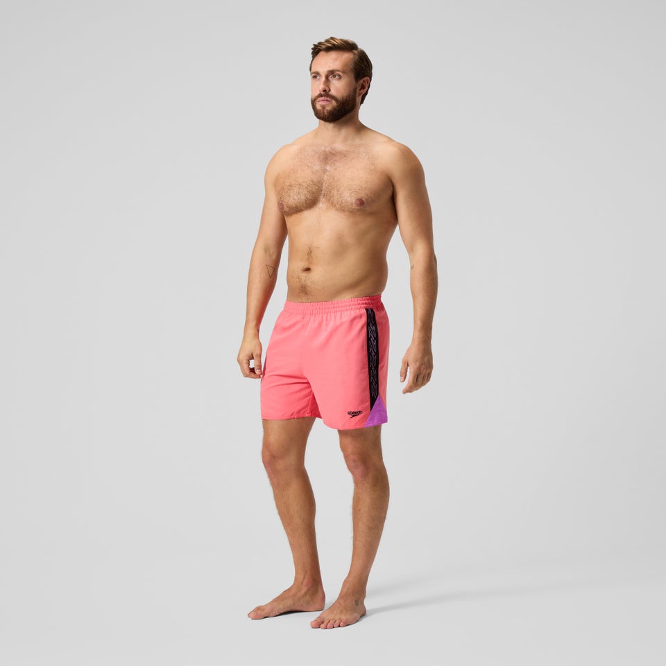 Short de bain HyperBoom Splice 40 cm, hommes, corail/noir