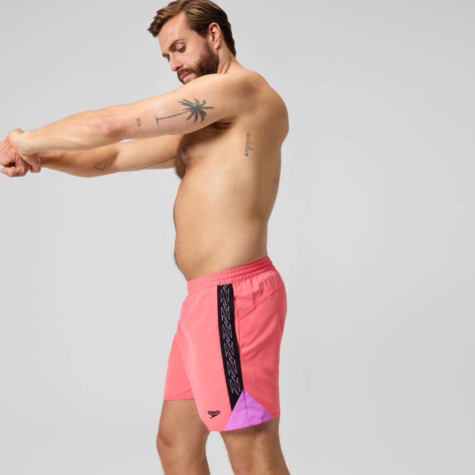 Short de bain HyperBoom Splice 40 cm, hommes, corail/noir