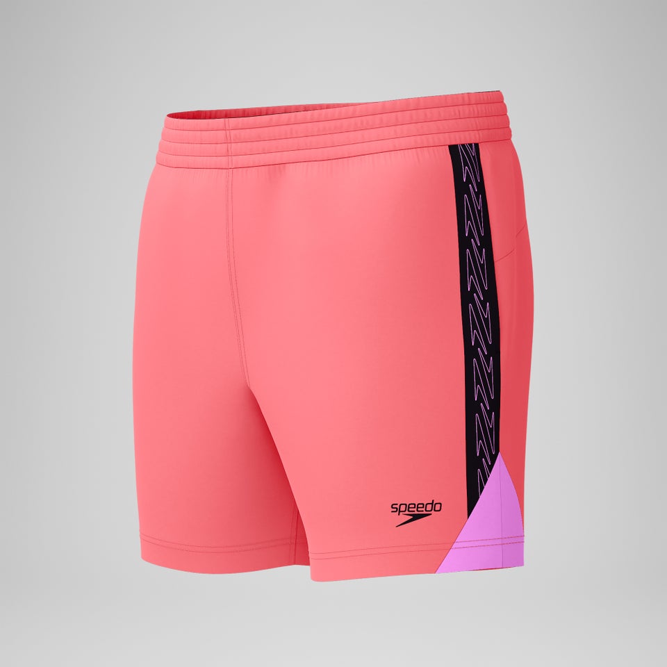 Short de bain HyperBoom Splice 40 cm, hommes, corail/noir