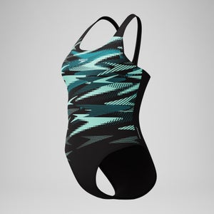 Maillot de bain Femme HyperBoom Placement sarcelle foncé/vert