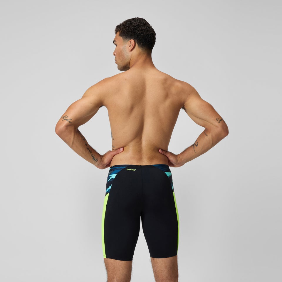 Endurance+ Max Splice-Schwimmhose Schwarz/Gelb für Herren
