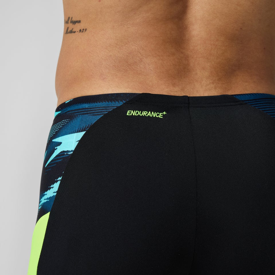 Endurance+ Max Splice-Schwimmhose Schwarz/Gelb für Herren