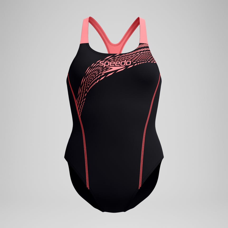 Maillot de bain Femme Medley Logo noir/corail