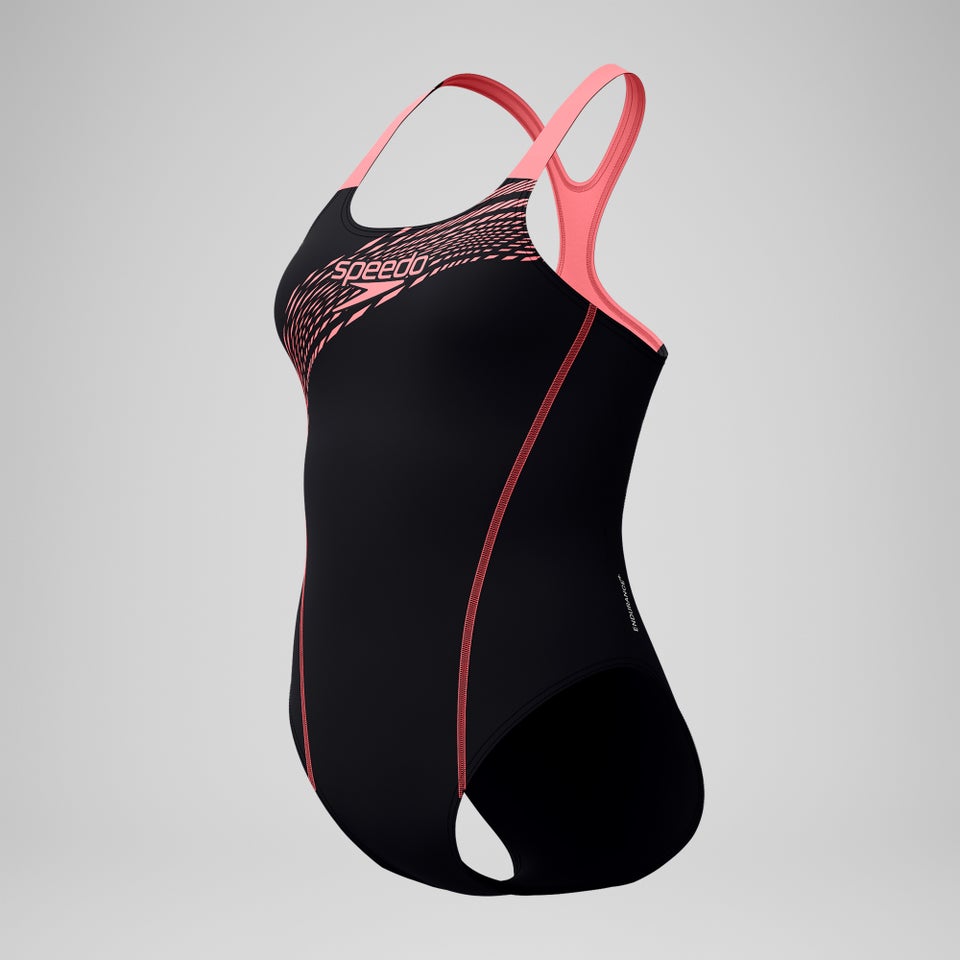 Maillot de bain Femme Medley Logo noir/corail