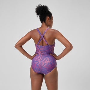 Women's Shaping V Neck One Piece Pink/Orange