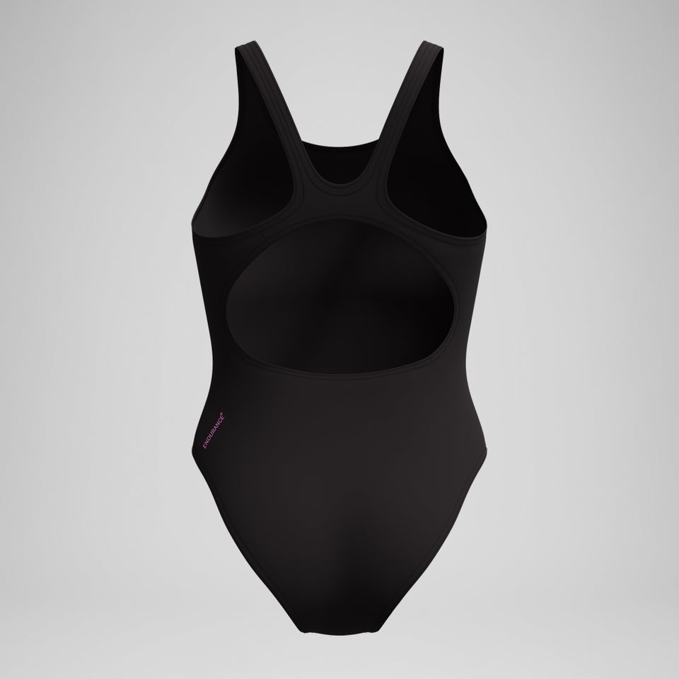 Women's Placement Muscleback Swimsuit Black/Pink
