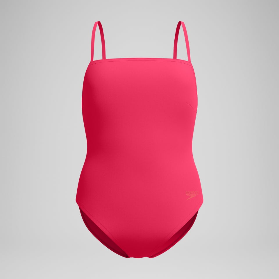 Badeanzug mit verstellbaren dünnen Trägern Rosa für Damen