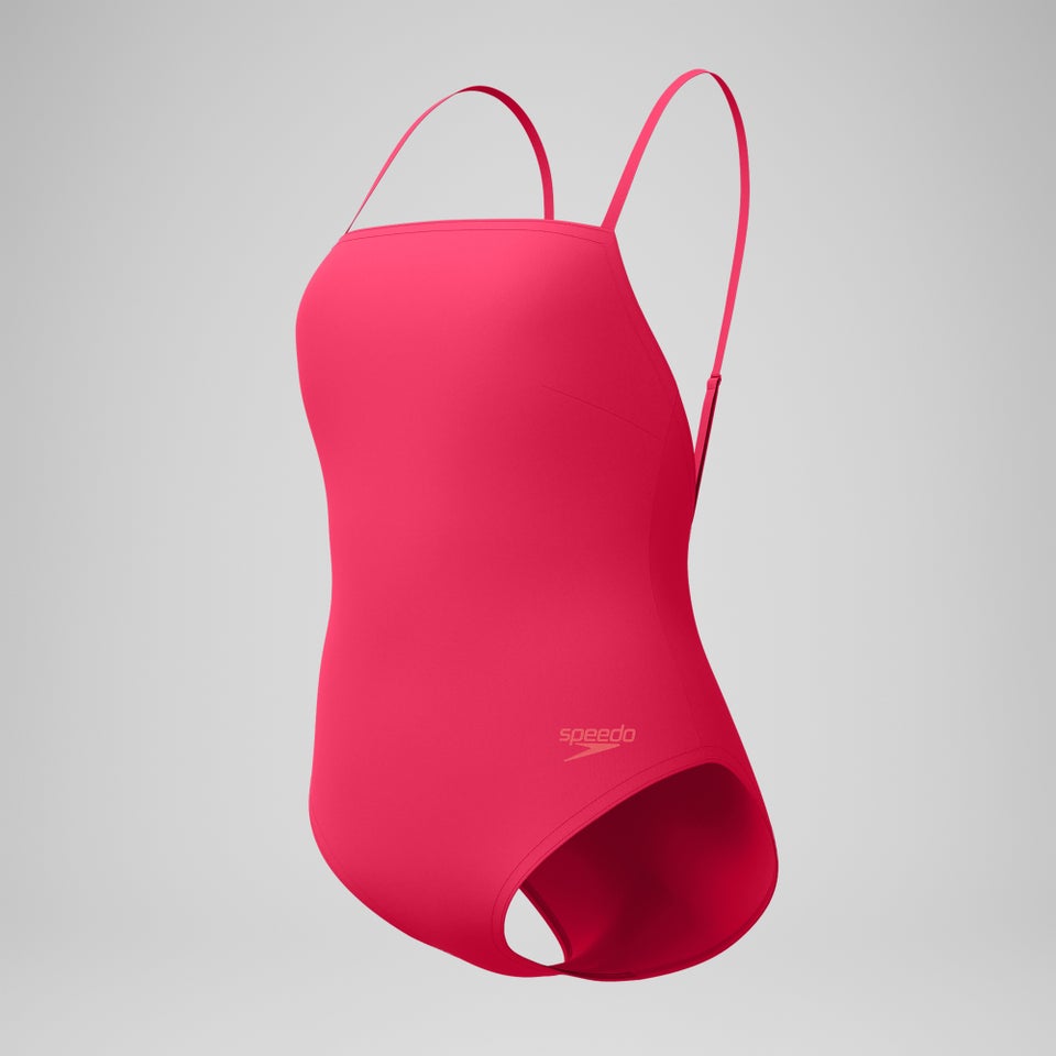 Badeanzug mit verstellbaren dünnen Trägern Rosa für Damen