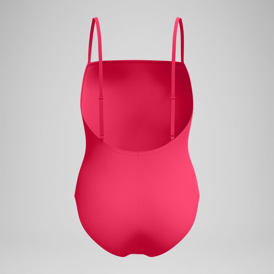 Badeanzug mit verstellbaren dünnen Trägern Rosa für Damen