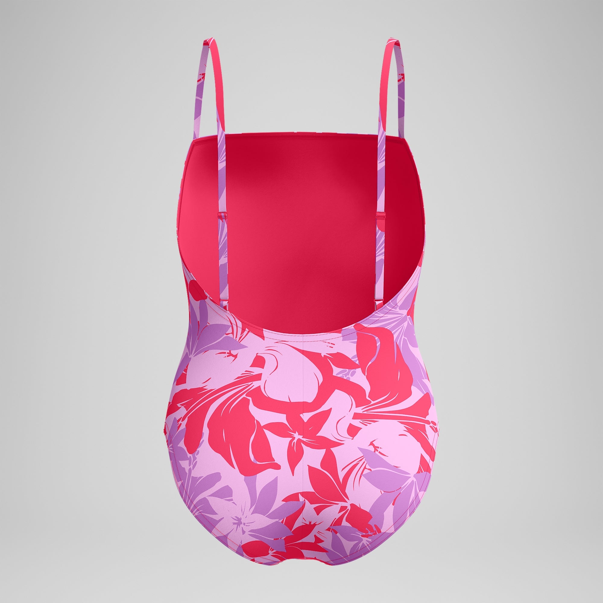 Women's Printed Adjustable Thinstrap One Piece Pink/Purple