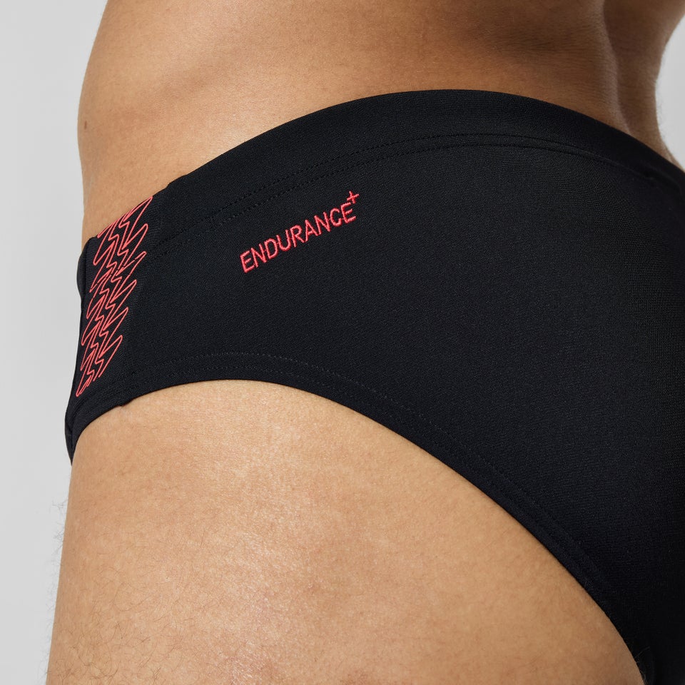 Men's HyperBoom Splice Brief Black/Coral