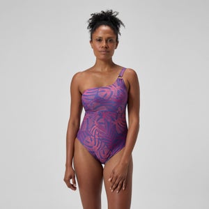 Maillot de bain Femme effet galbant Asymmetric rose/orange