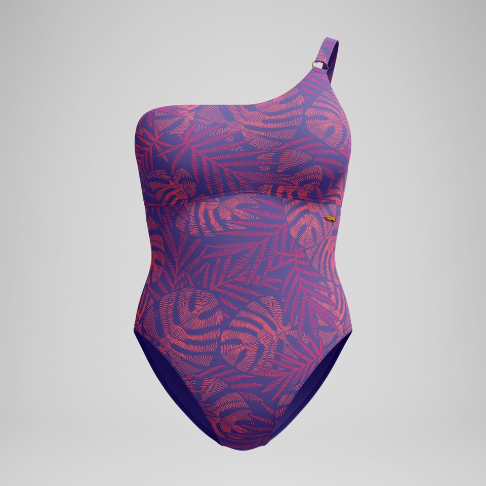 Maillot de bain Femme effet galbant Asymmetric rose/orange