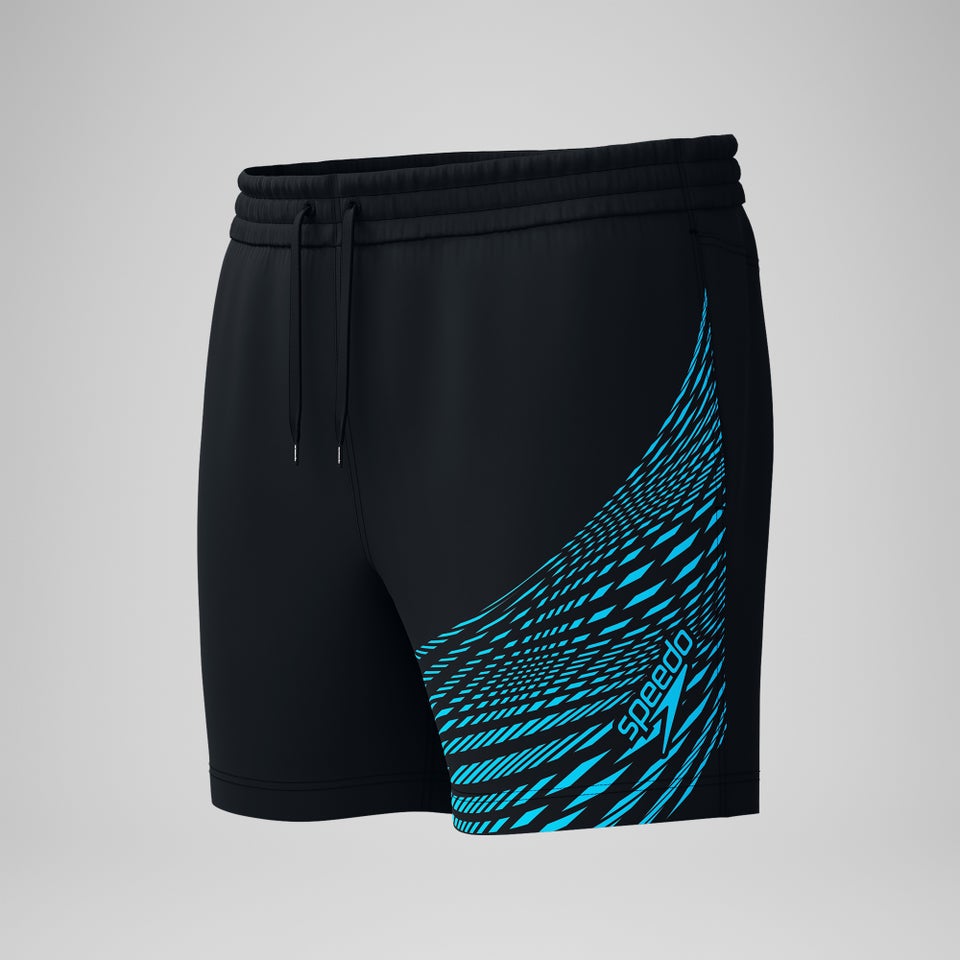 Short de bain HyperBoom Splice 40 cm, hommes, noir/bleu