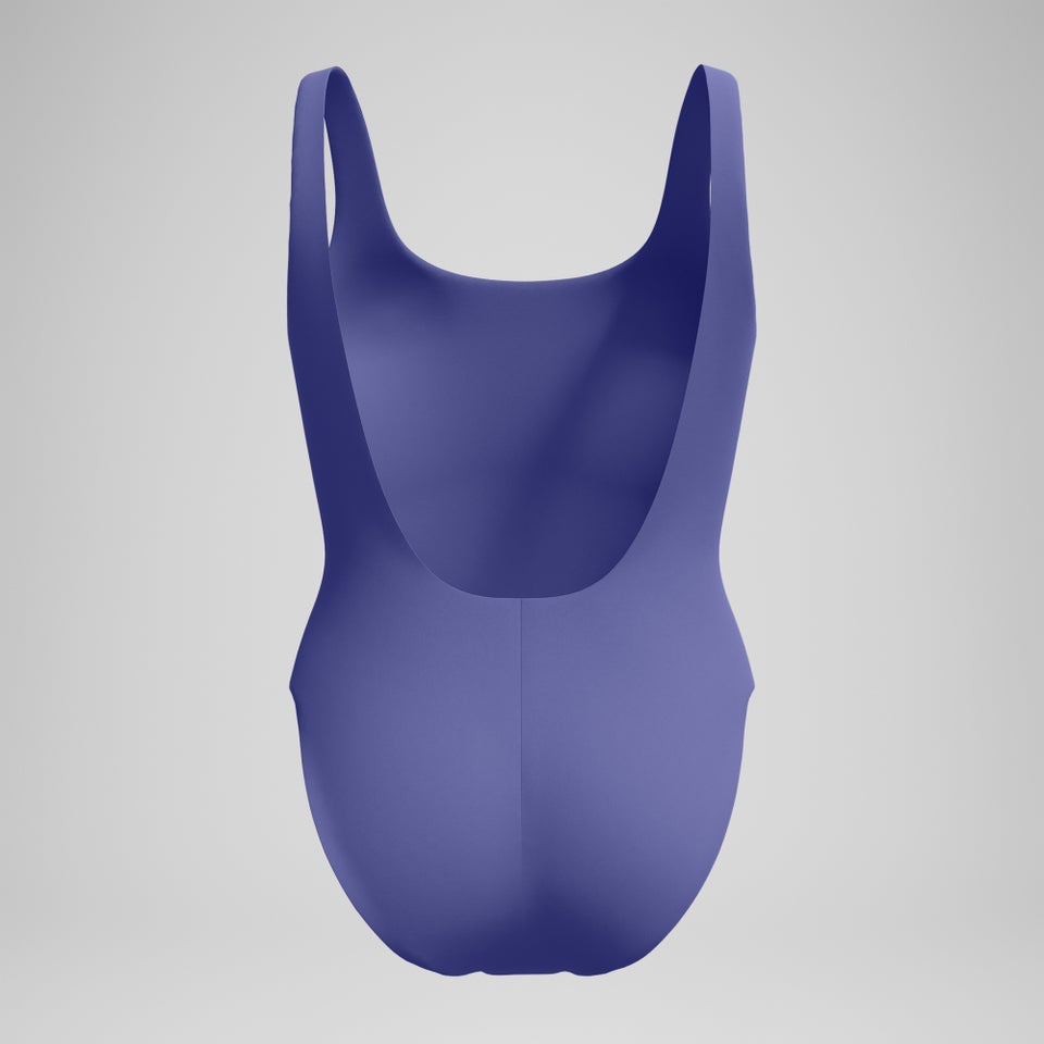 Maillot de bain Femme Logo Deep dos en U bleu