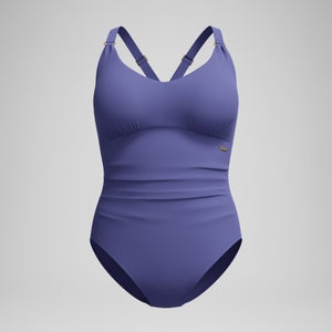 Women's Shaping V Neck Swimsuit Blue