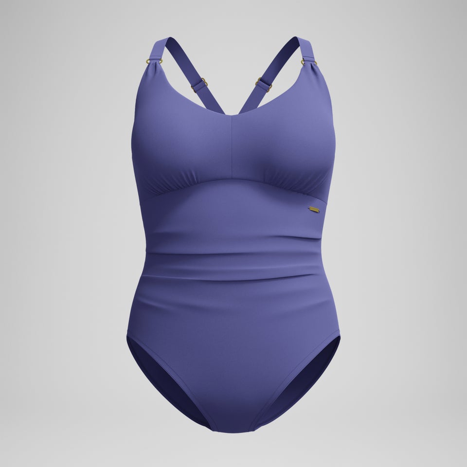 Women's Shaping V Neck Swimsuit Blue