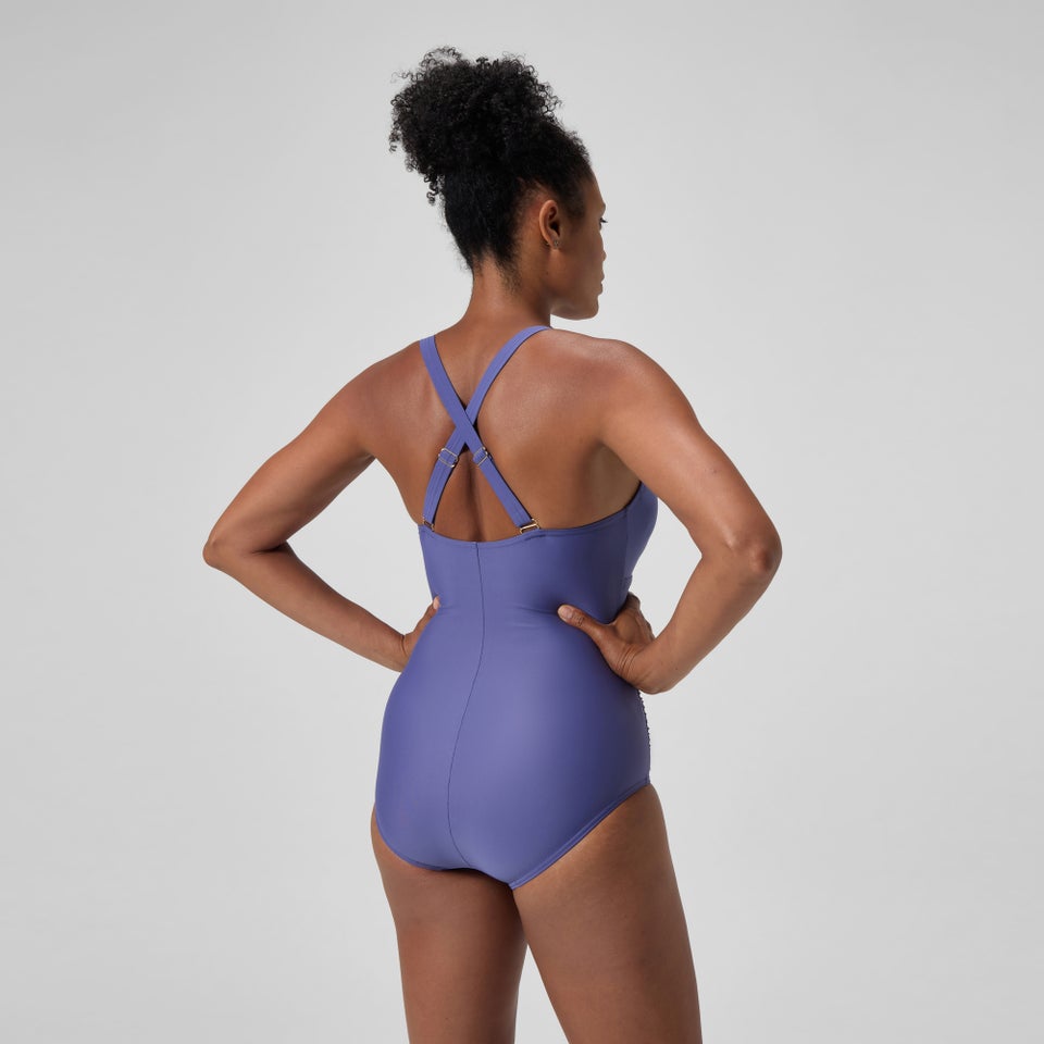 Women's Shaping V Neck Swimsuit Blue