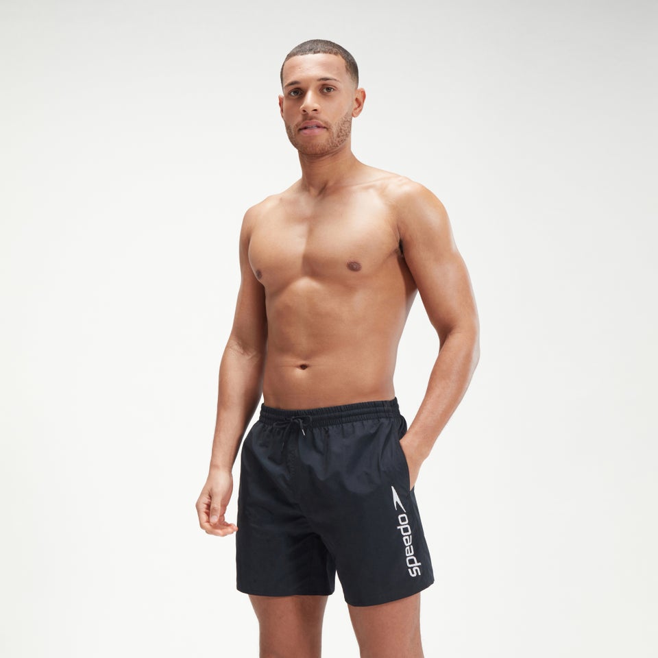 Men's Essentials 16" Swim Shorts Black/White