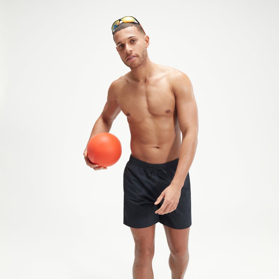 Men's Essentials 16" Swim Shorts Black/White