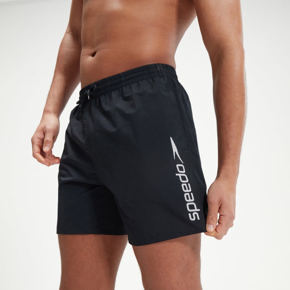 Men's Essentials 16" Swim Shorts Black/White