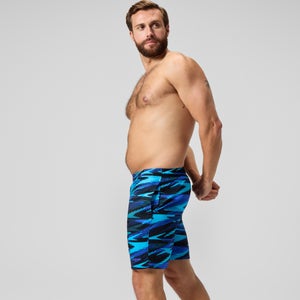 Short de bain Allover Xpress Lite Panel 45 cm, hommes, bleu