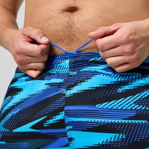 Short de bain Allover Xpress Lite Panel 45 cm, hommes, bleu