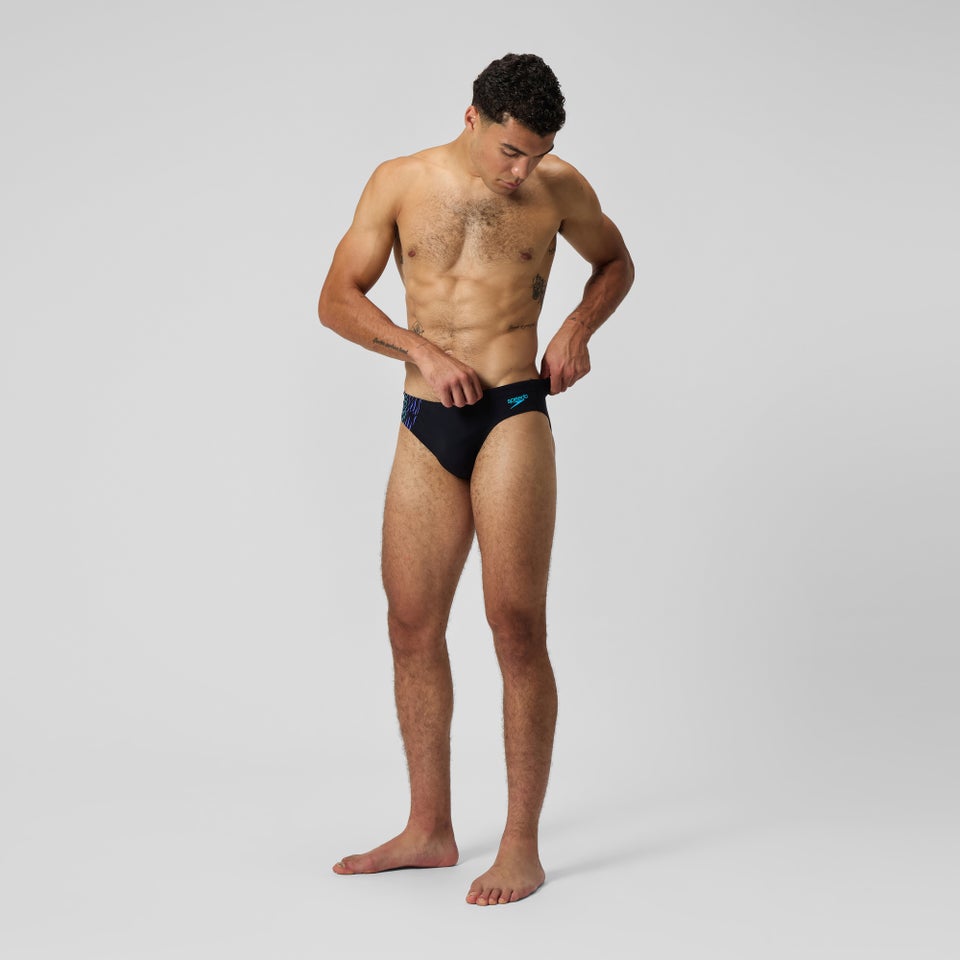 Men's Tech Panel 3" Brief Black/Blue