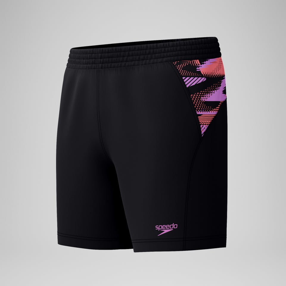 Xpress Lite Panel Badeshorts 40 cm Schwarz/Pink für Herren