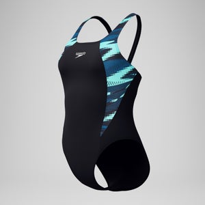 HyperBoom Splice-Muscleback-Badeanzug Dunkelpetrol/Grün für Damen