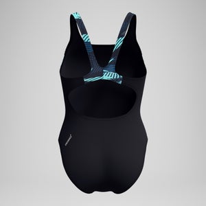 HyperBoom Splice-Muscleback-Badeanzug Dunkelpetrol/Grün für Damen