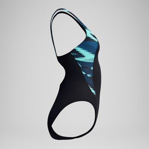 HyperBoom Splice-Muscleback-Badeanzug Dunkelpetrol/Grün für Damen