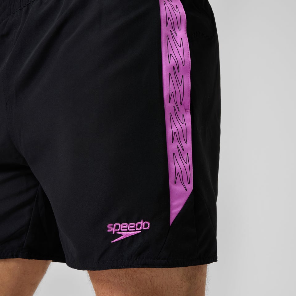 Men's Hyperboom Splice 16" Swim Trunks Black/Pink
