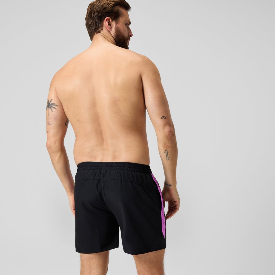 Short de bain HyperBoom Splice 40 cm, hommes, noir/rose