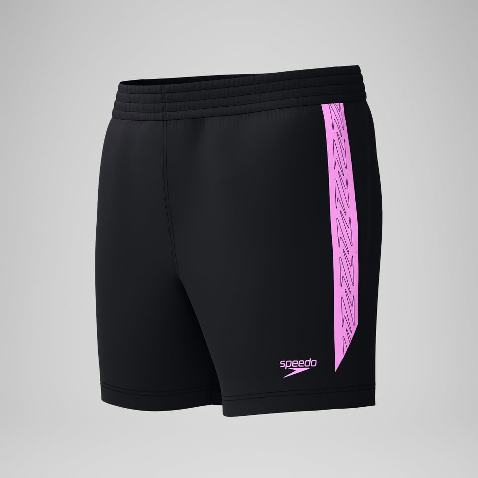 Men's Hyperboom Splice 16" Swim Trunks Black/Pink