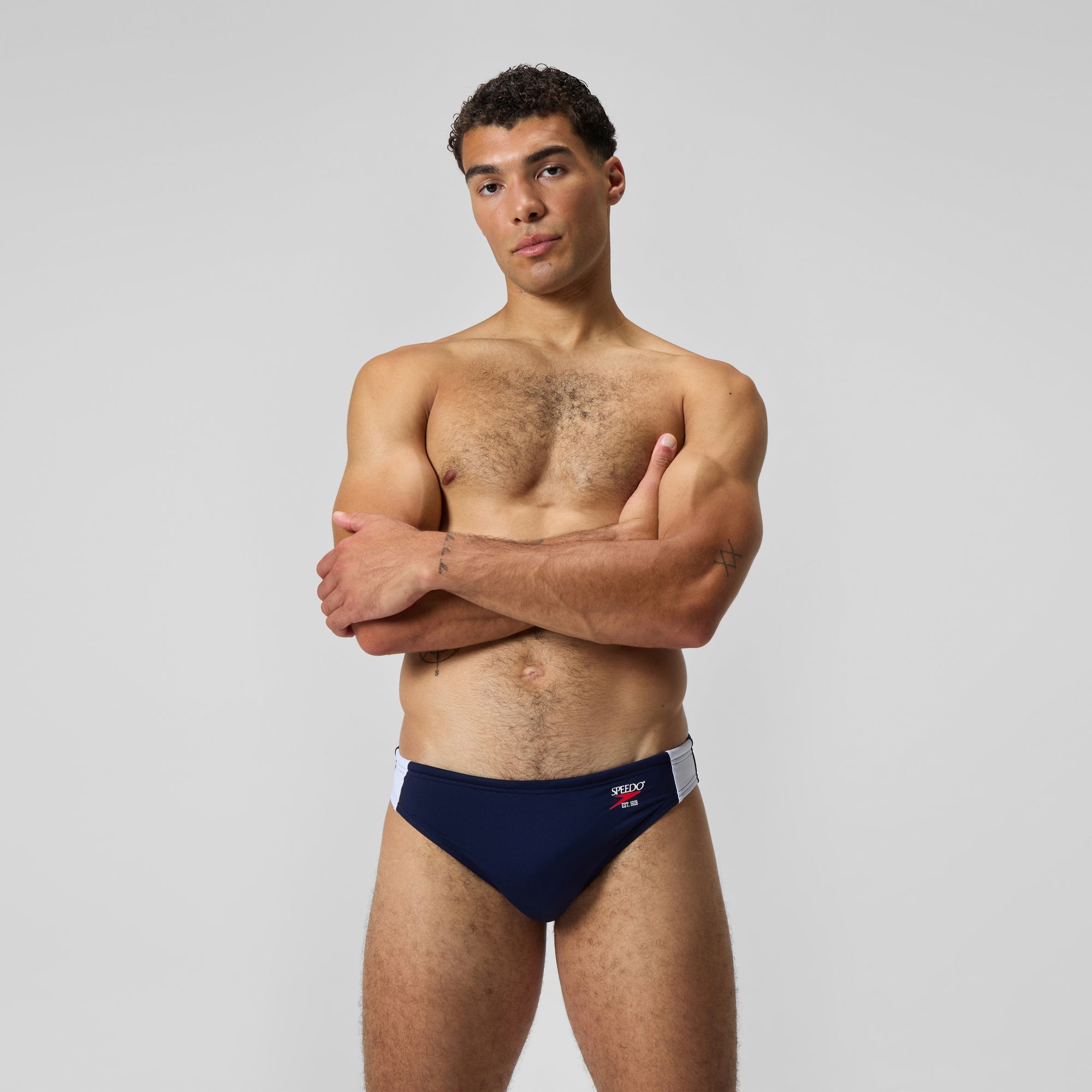 Men's Jetstream Retro Colorblock Brief Navy | Speedo USA