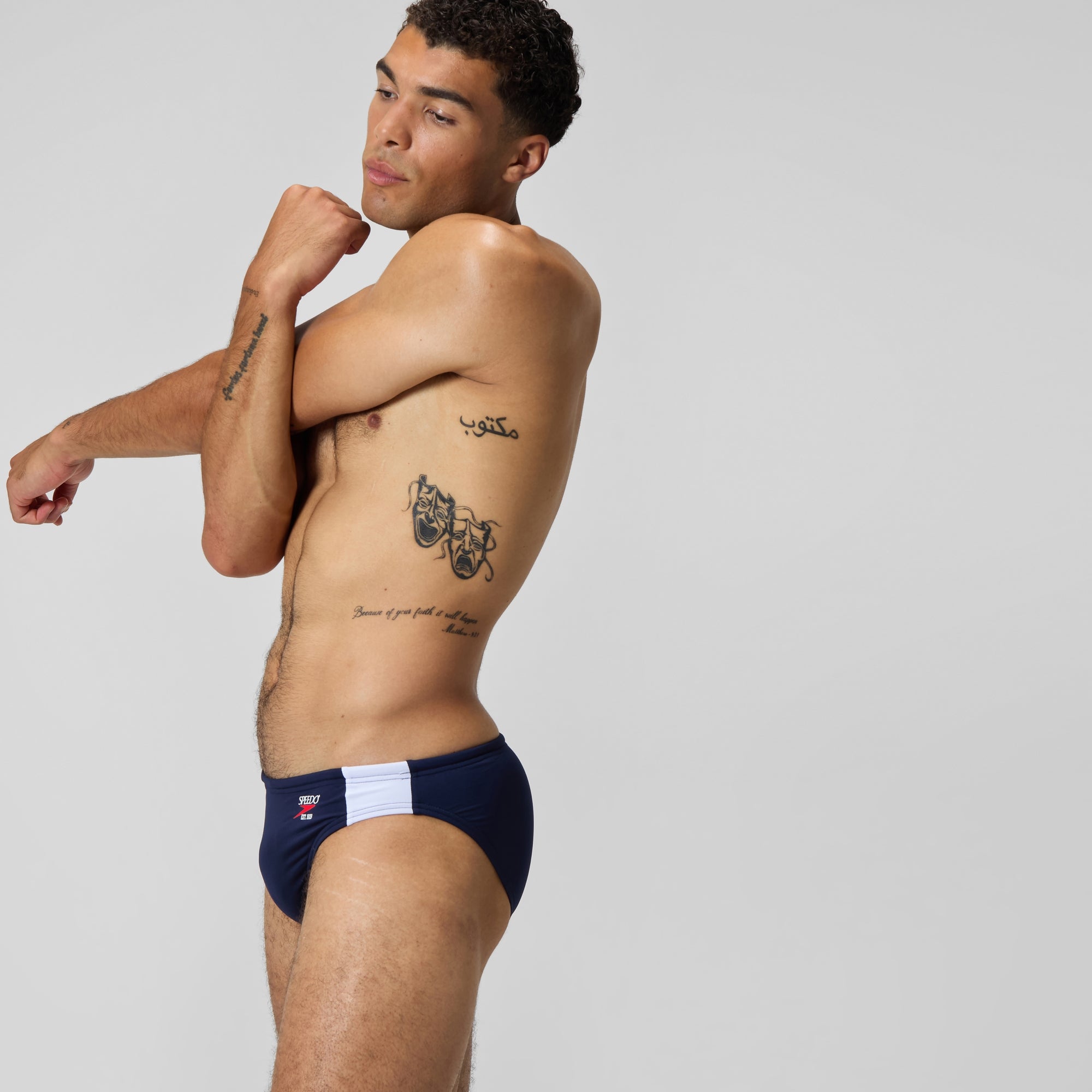 Men's Jetstream Retro Colorblock Brief Navy | Speedo USA