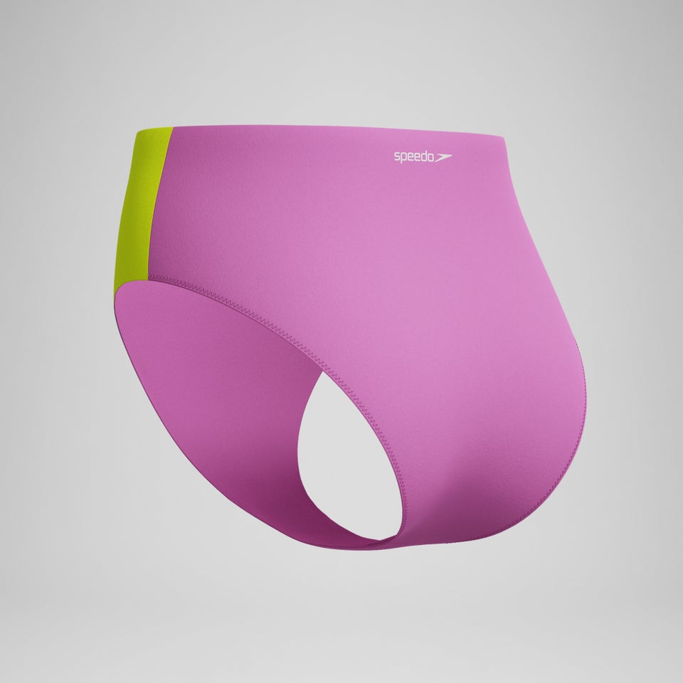 Women's Colorblock Highwaist Bikini Bottom Pink/Blue