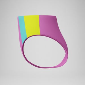 Women's Colorblock Highwaist Bikini Bottom Pink/Blue