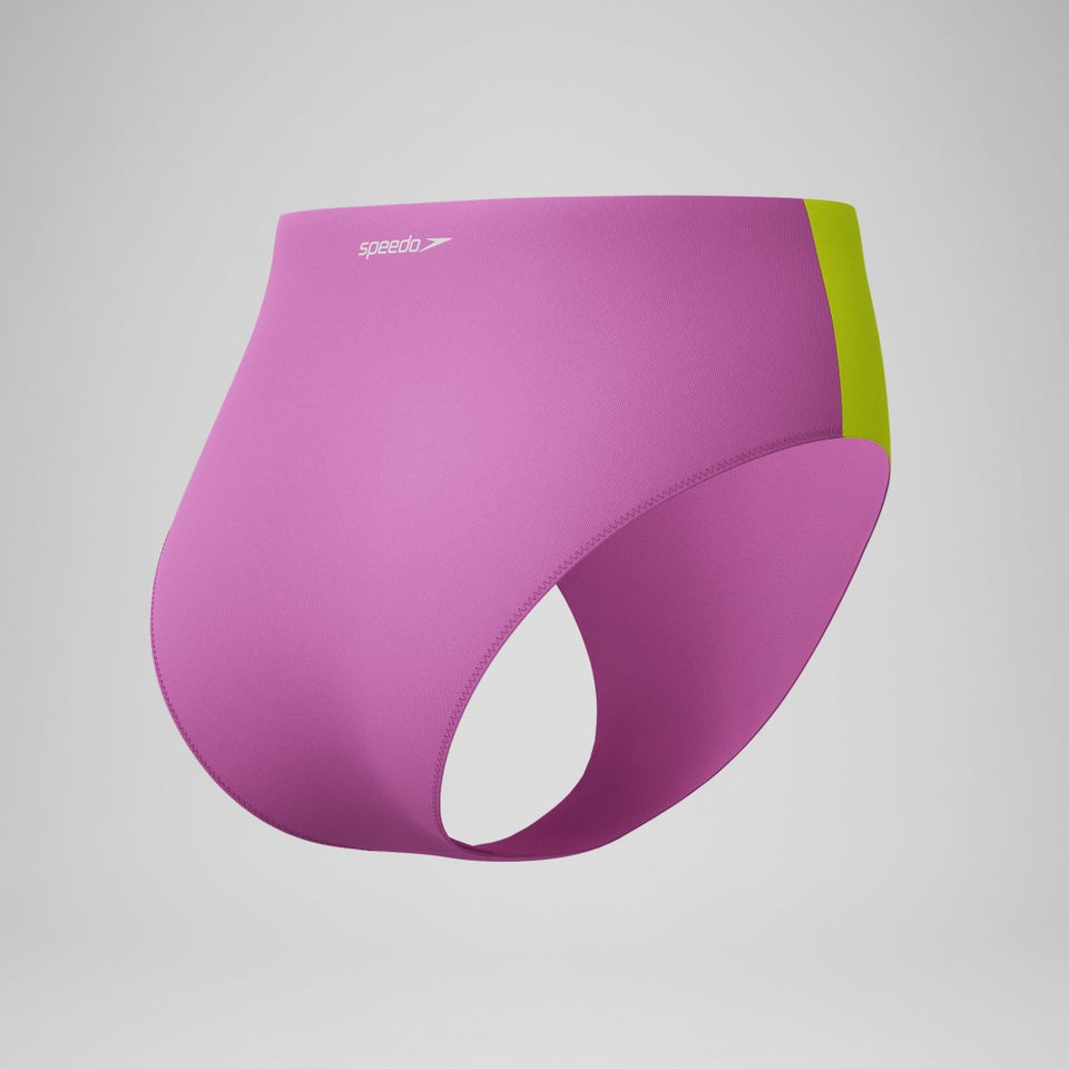 Women's Colorblock Highwaist Bikini Bottom Pink/Blue