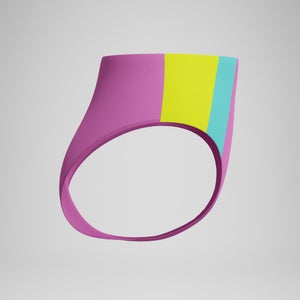 Women's Colorblock Highwaist Bikini Bottom Pink/Blue