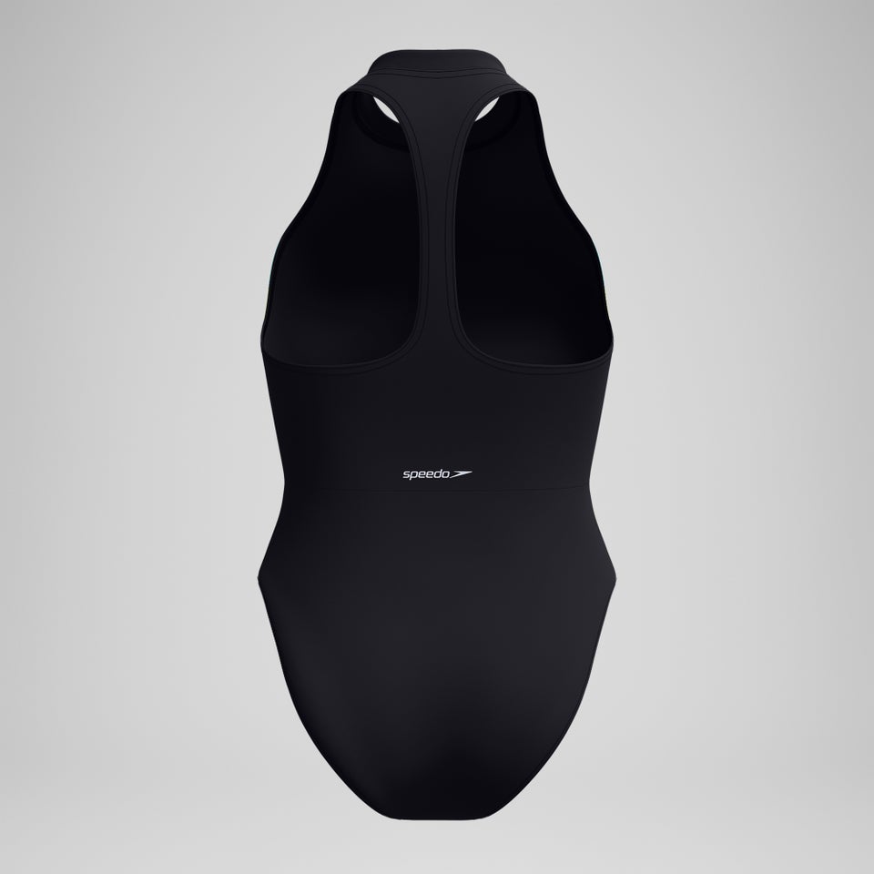 Women's Colourblock Zip Swimsuit Black