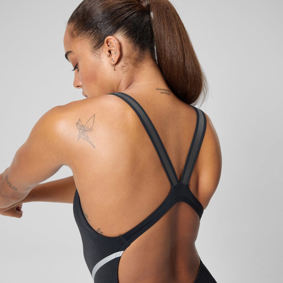 Women's Vanquisher Thick Strap One Piece Black/Gray