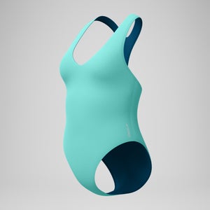 Women's Solid Racerback One Piece Teal