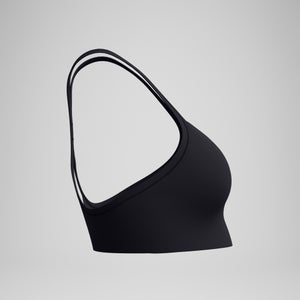 Women's Solid Racerback Bikini Top Black