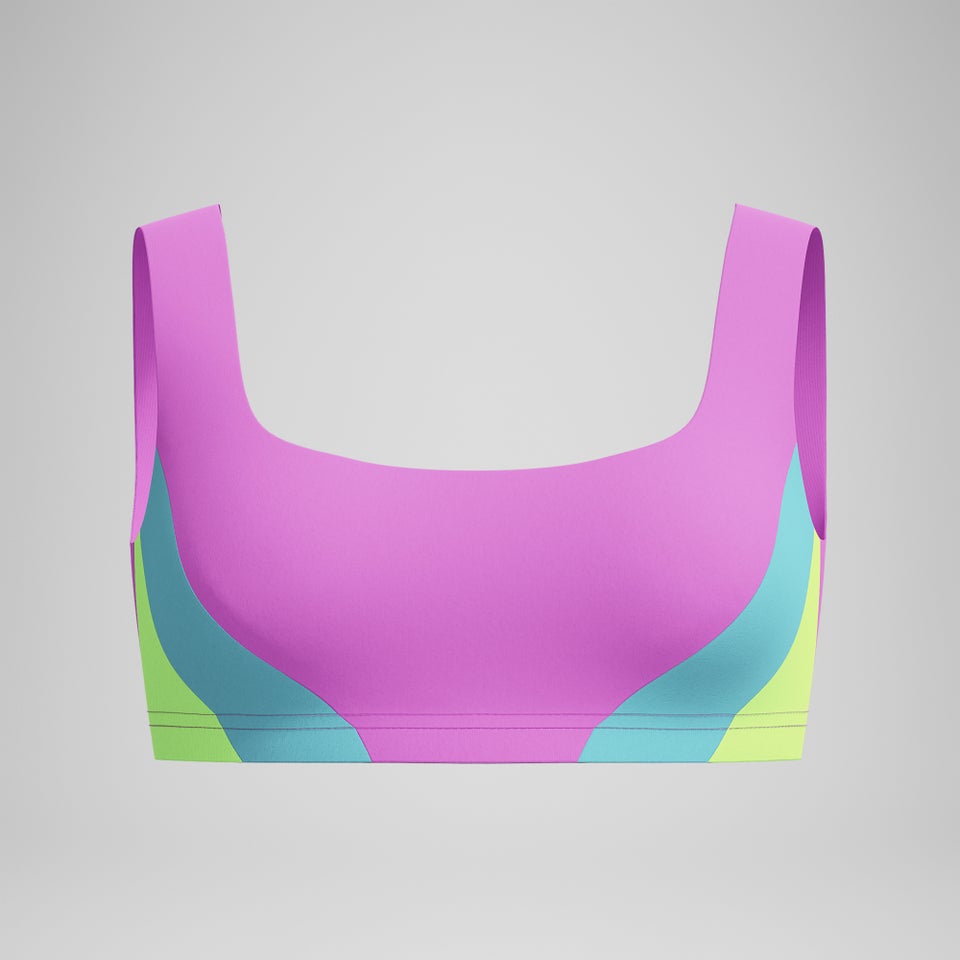 Women's Colorblock Scoop Bikini Top Pink