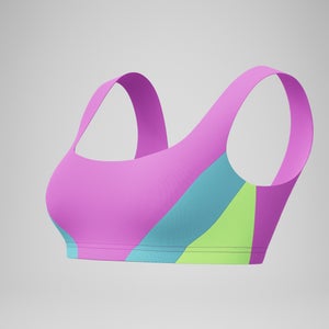 Women's Colorblock Scoop Bikini Top Pink